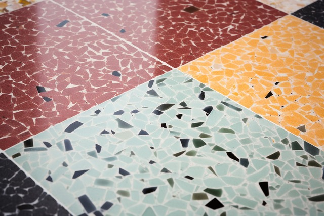 Detailed Terrazzo Flooring Texture In A Variety Of Colors