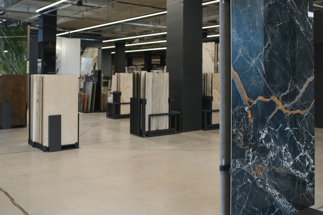 Exposition Of Ceramics In A Showroom